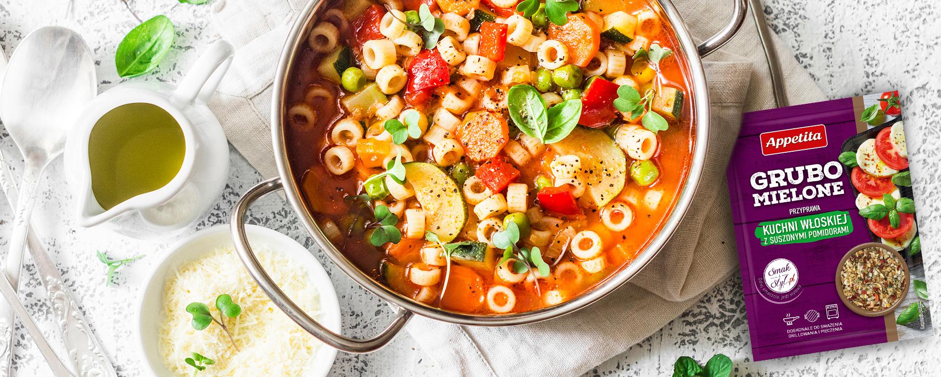 Letnia zupa minestrone
