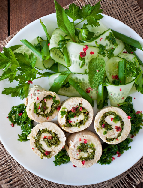 Roladki z kurczaka ze szpinakiem