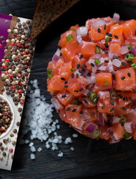 Świąteczny tatar z łososia i tuńczyka