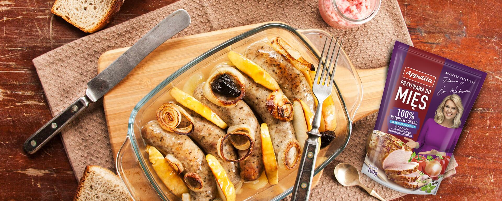 Biała kiełbasa smażona z winem