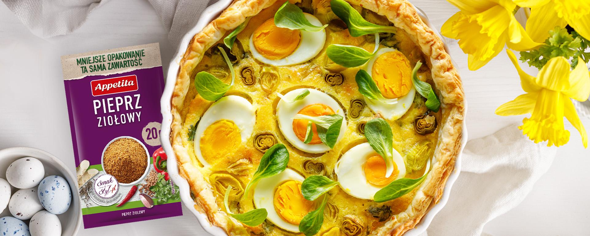 Quiche z porem i jajkami