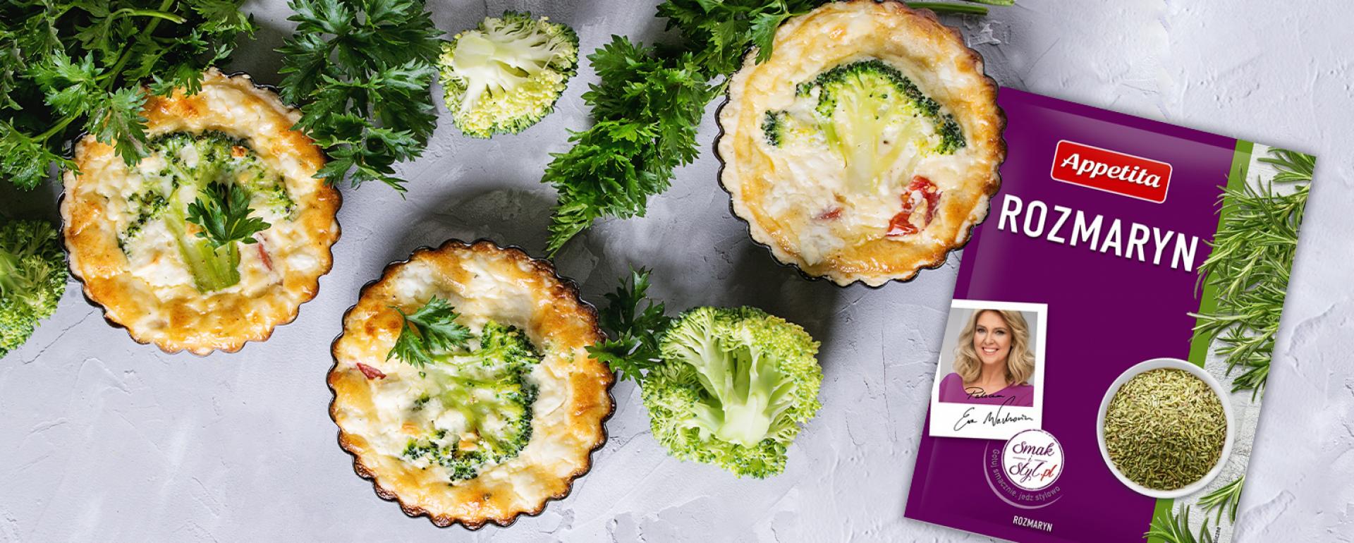 Mini quiche z brokułami i mozzarellą