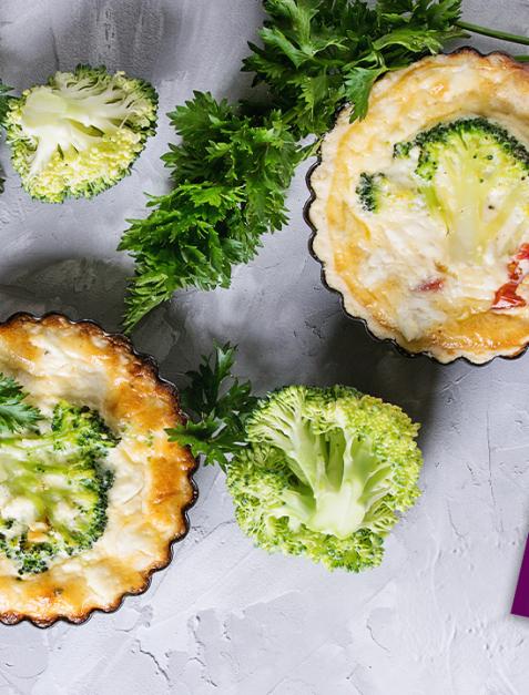 Mini quiche z brokułami i mozzarellą