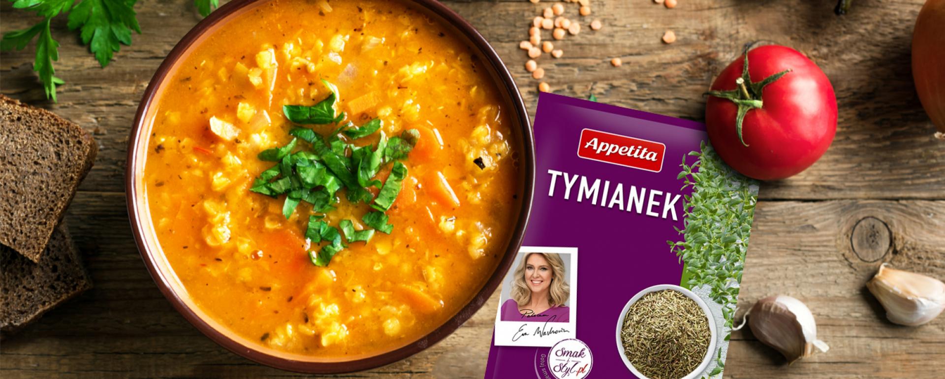Gęsta zupa pomidorowa z lanymi kluskami
