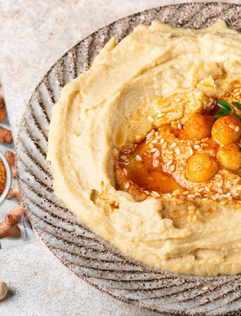 Indyjski dip z ciecierzycy z kurkumą