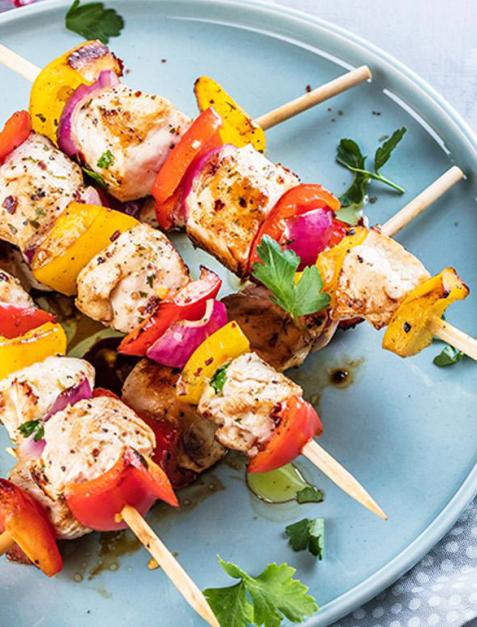 Grillowane szaszłyki z kurczaka