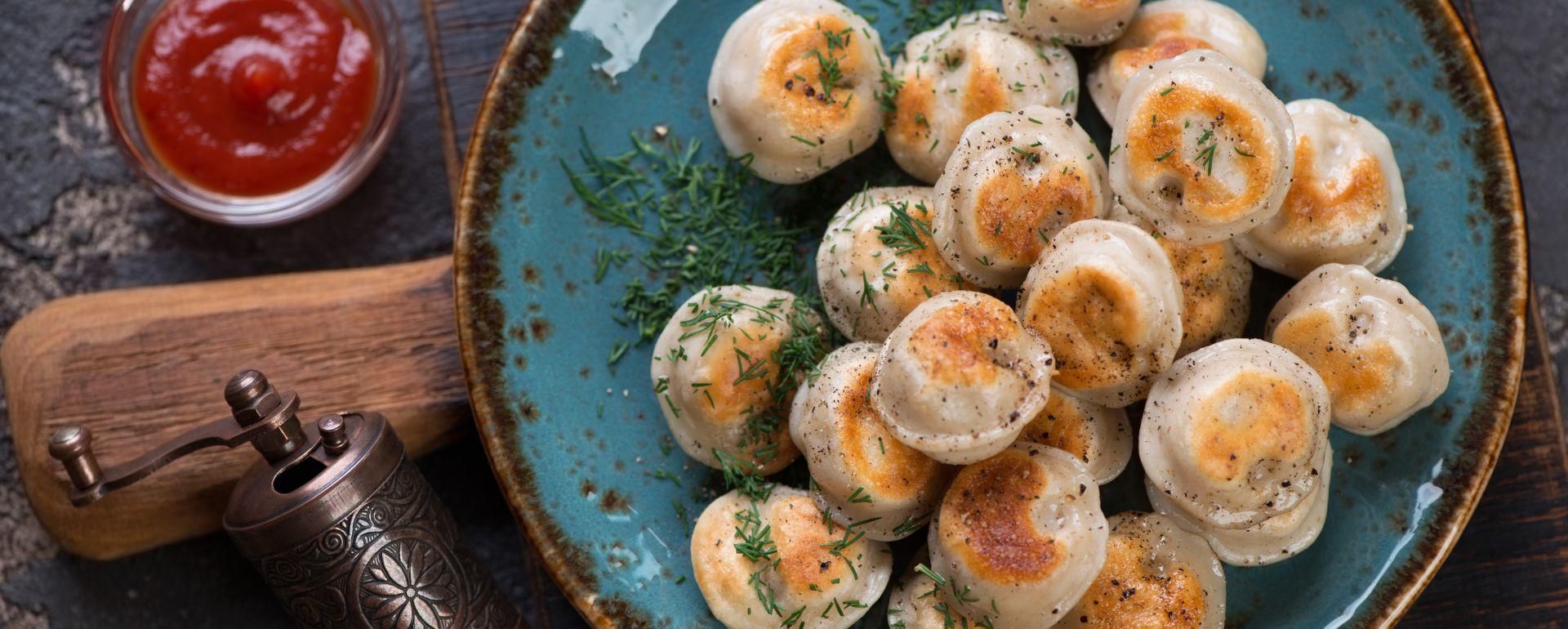 Pierogi pielmieni z kurczakiem