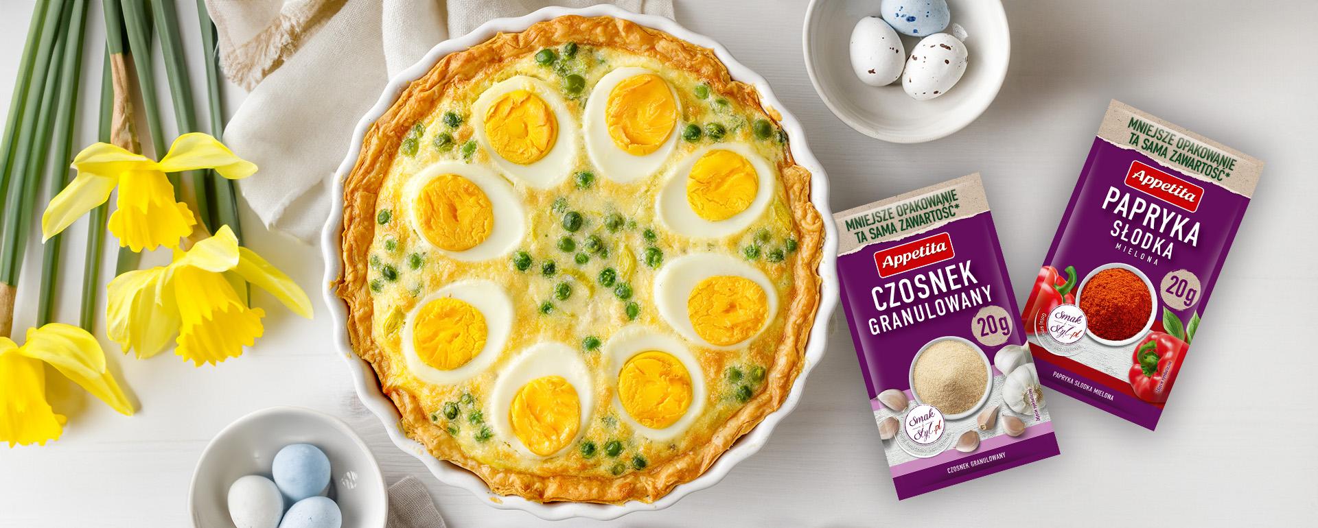 Wielkanocny quiche jajeczny