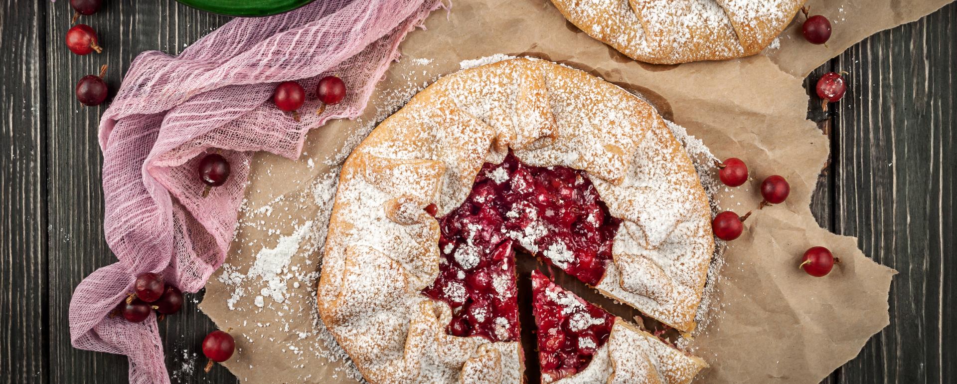 Kruche galette z porzeczkami