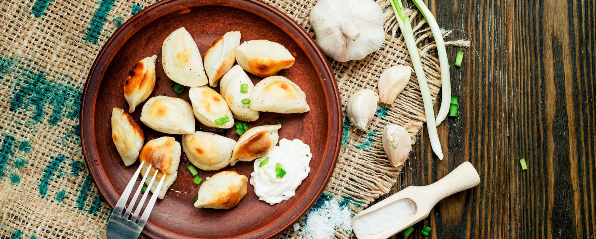 Pierogi z kurczakiem i porem