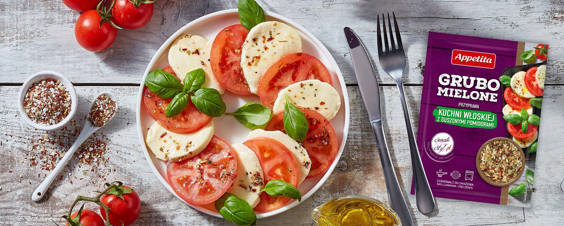 Szybka sałatka z mozzarellą